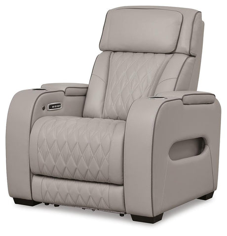Boyington Gray Power Reclining Sofa and Recliner from Ashley - Luna Furniture