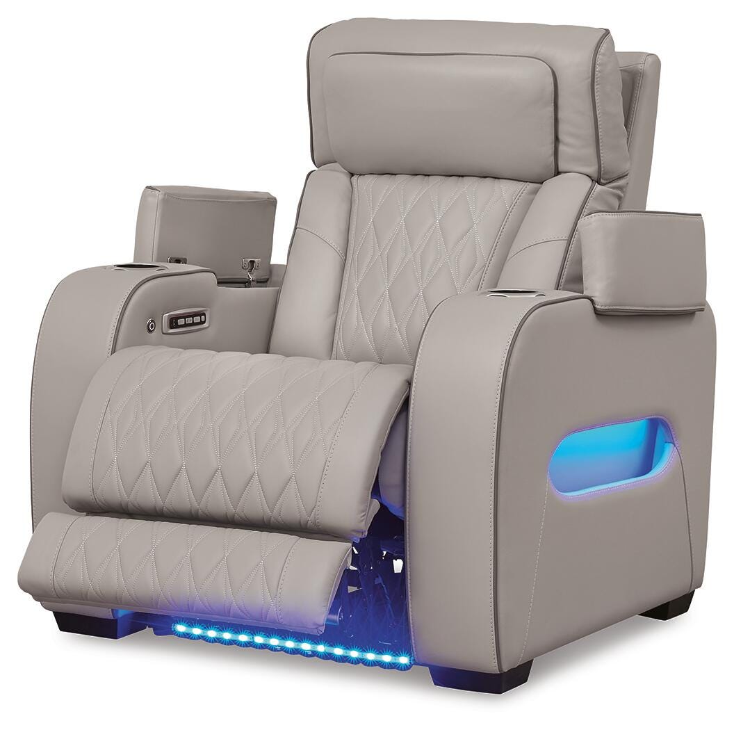 Boyington Gray Power Reclining Sofa and Recliner from Ashley - Luna Furniture