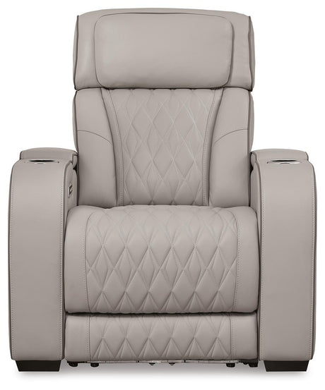 Boyington Gray Power Reclining Sofa and Recliner from Ashley - Luna Furniture