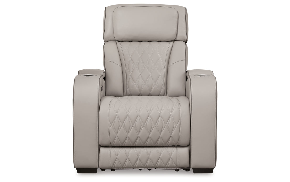 Boyington Gray Power Recliner from Ashley - Luna Furniture