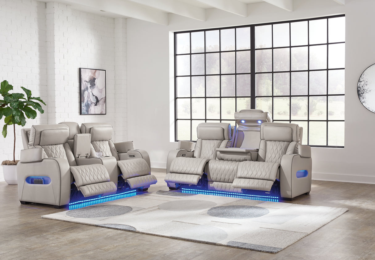 Boyington Gray Power Reclining Living Room Set from Ashley - Luna Furniture