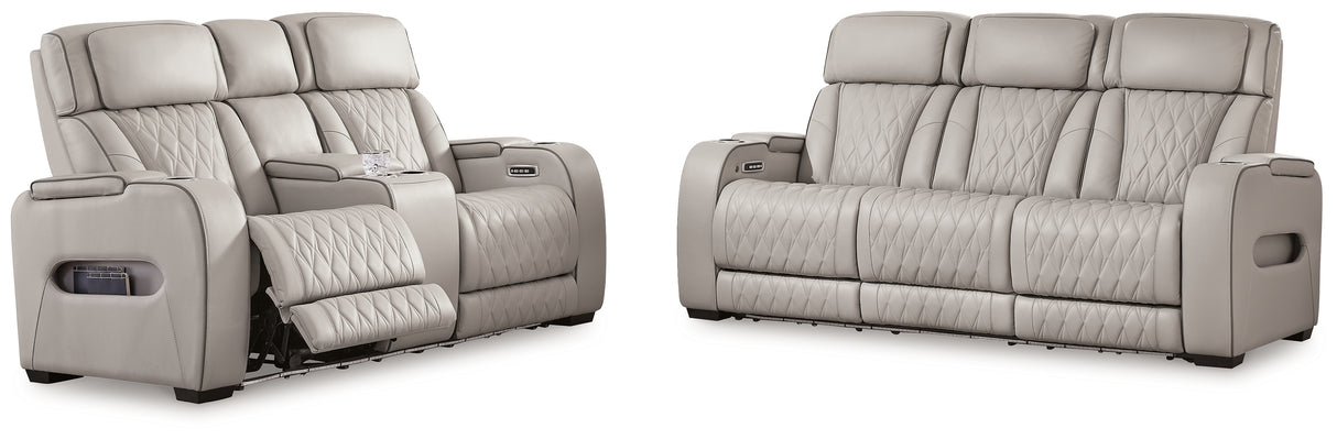 Boyington Gray Power Reclining Living Room Set from Ashley - Luna Furniture