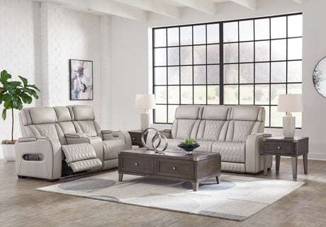 Boyington Gray Power Reclining Living Room Set-U27105U1-Ashley-U27105-15-18-T901-Luna Furniture