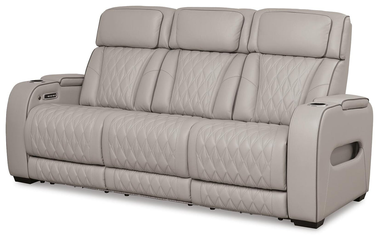 Boyington Gray Power Reclining Sofa and Recliner from Ashley - Luna Furniture