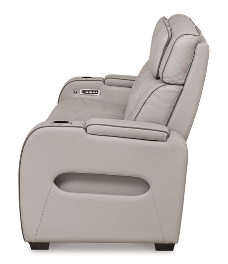 Boyington Gray Power Reclining Sofa from Ashley - Luna Furniture