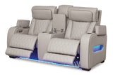 Boyington Gray Power Reclining Loveseat with Console from Ashley - Luna Furniture