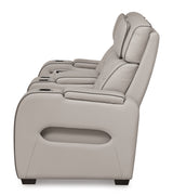 Boyington Gray Power Reclining Loveseat with Console from Ashley - Luna Furniture