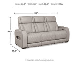 Boyington Gray Power Reclining Sofa from Ashley - Luna Furniture