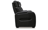 Boyington Black Power Reclining Loveseat with Console from Ashley - Luna Furniture