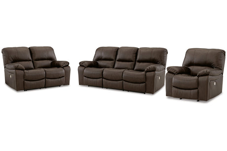 Leesworth Power Reclining Sofa, Loveseat and Recliner from Ashley - Luna Furniture