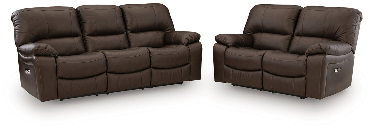 Leesworth Dark Brown Power Reclining Living Room Set from Ashley - Luna Furniture