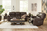 Leesworth Dark Brown Power Reclining Living Room Set from Ashley - Luna Furniture