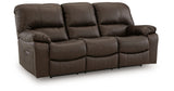 Leesworth Dark Brown Power Reclining Sofa from Ashley - Luna Furniture