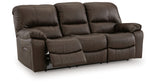 Leesworth Dark Brown Power Reclining Sofa from Ashley - Luna Furniture