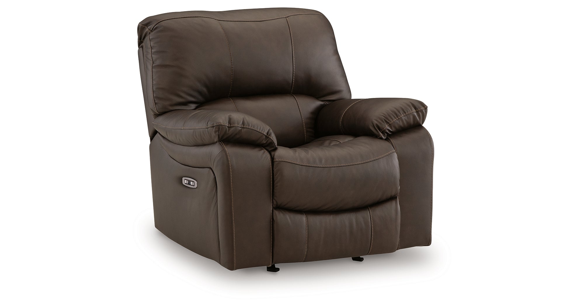 Leesworth Dark Brown Power Recliner - Luna Furniture