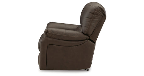 Leesworth Dark Brown Power Recliner from Ashley Furniture - Luna Furniture