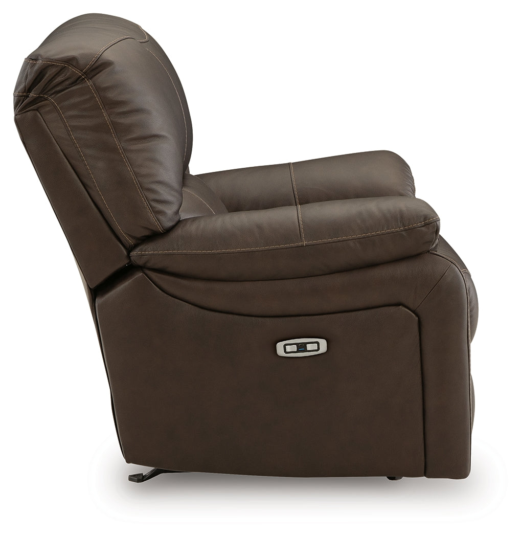 Leesworth Power Reclining Sofa, Loveseat and Recliner from Ashley - Luna Furniture