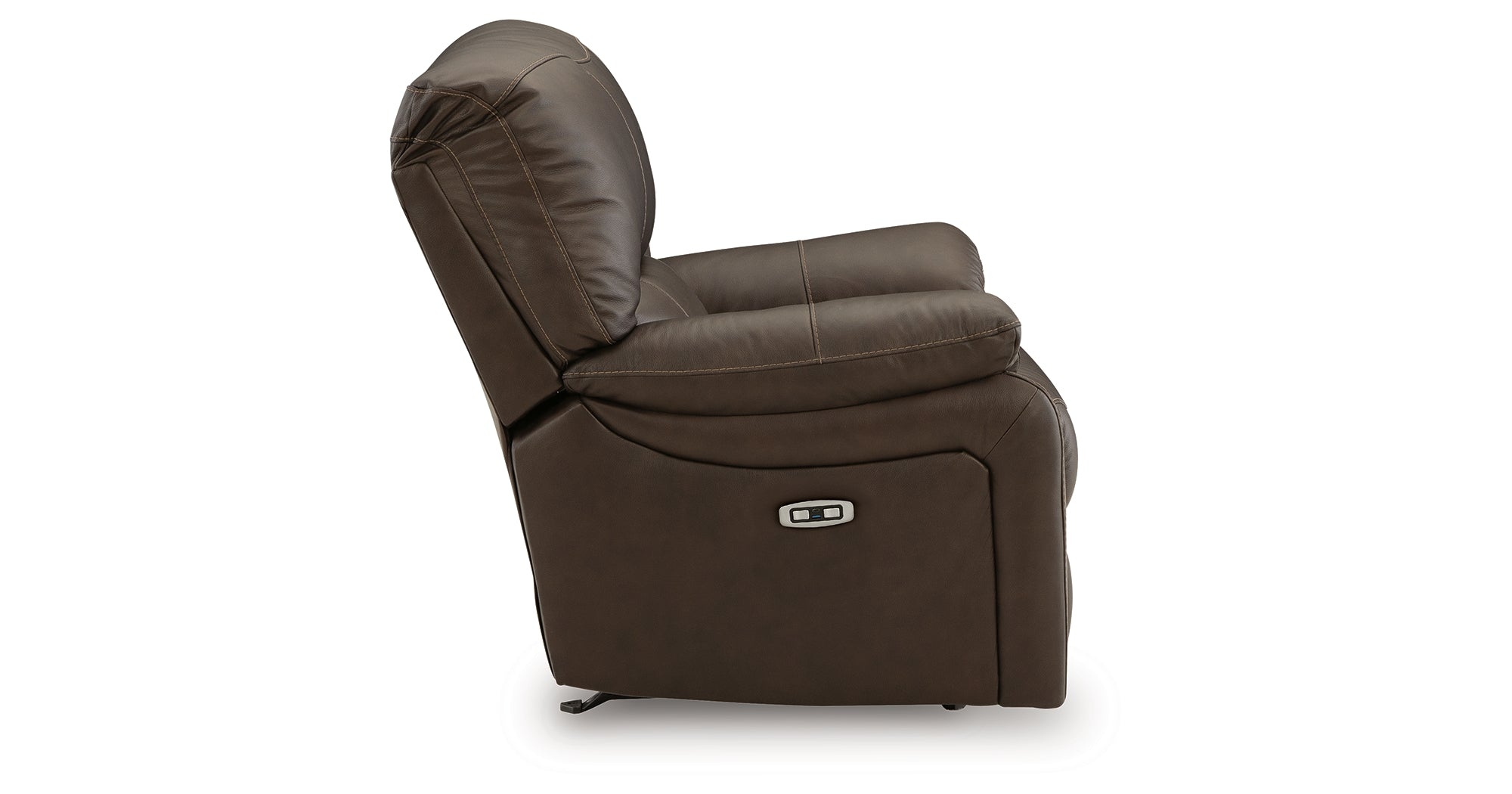 Leesworth Dark Brown Power Recliner - Luna Furniture