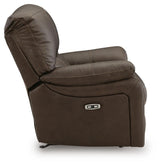 Leesworth Dark Brown Power Recliner from Ashley Furniture - Luna Furniture