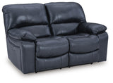 Leesworth Ocean Power Reclining Loveseat from Ashley Furniture - Luna Furniture