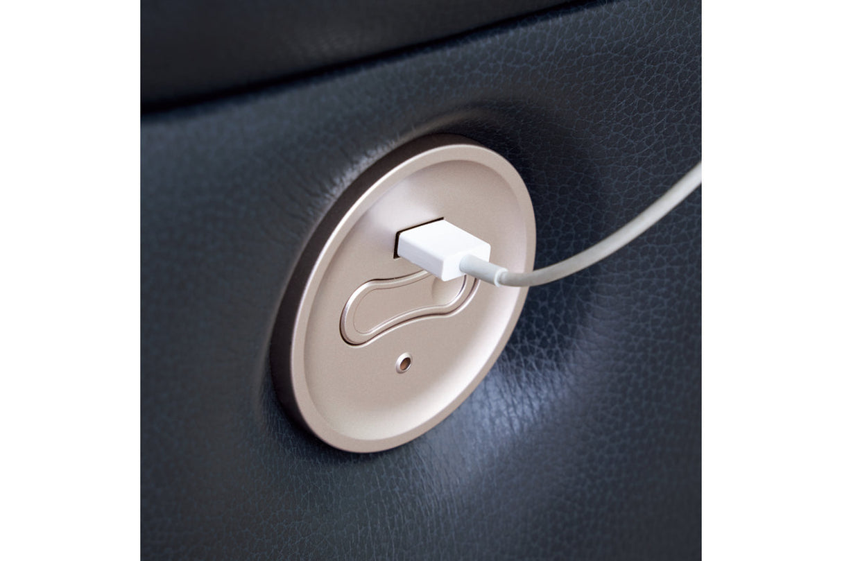 Leesworth Ocean Power Reclining Living Room Set from Ashley - Luna Furniture