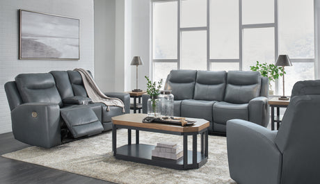 Mindanao Steel Sofa, Loveseat and Recliner from Ashley Furniture - Luna Furniture