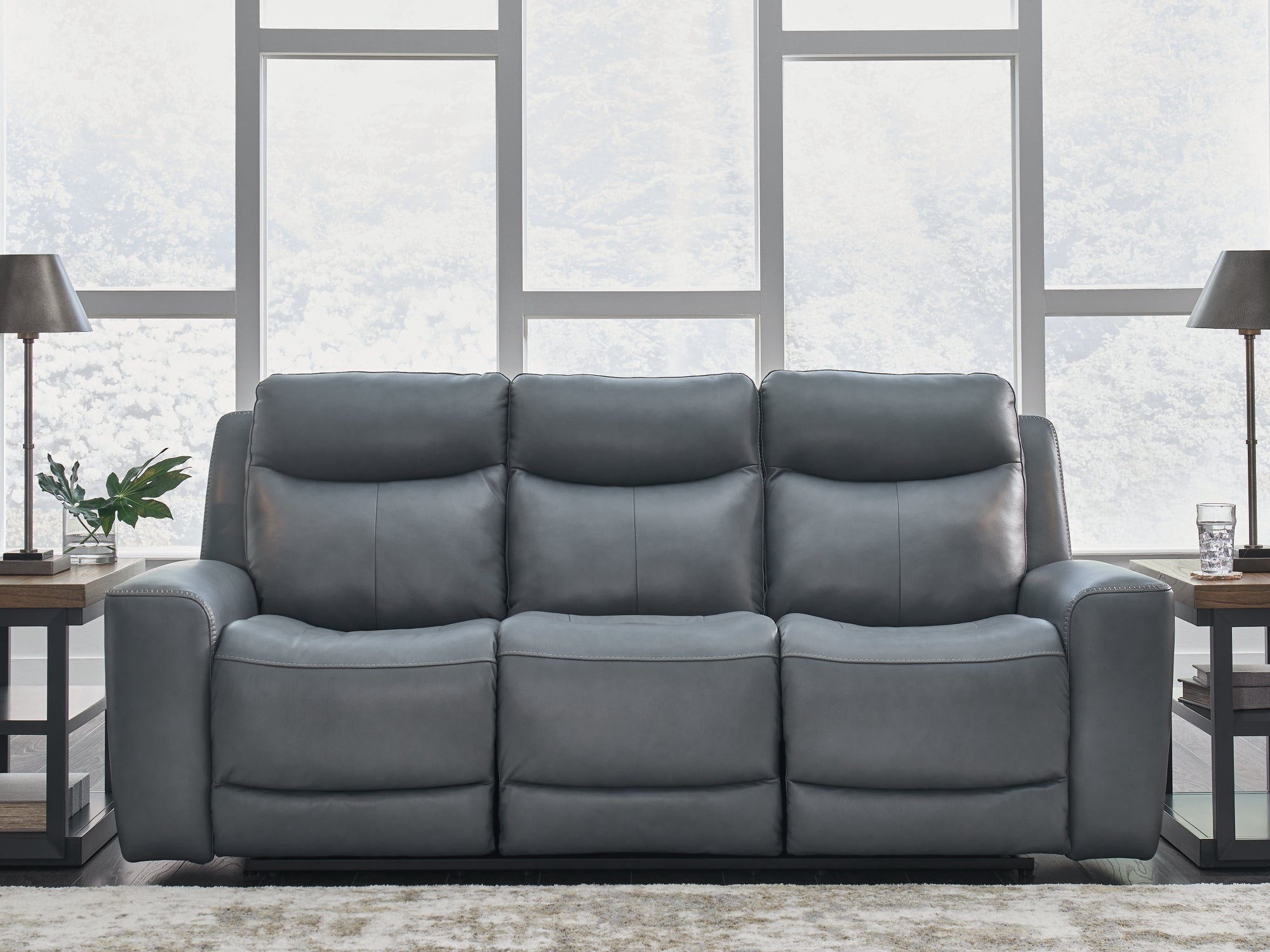 ウニコ　ルネ　LUNE Mindanao Steel Power Reclining Sofa - Luna Furniture