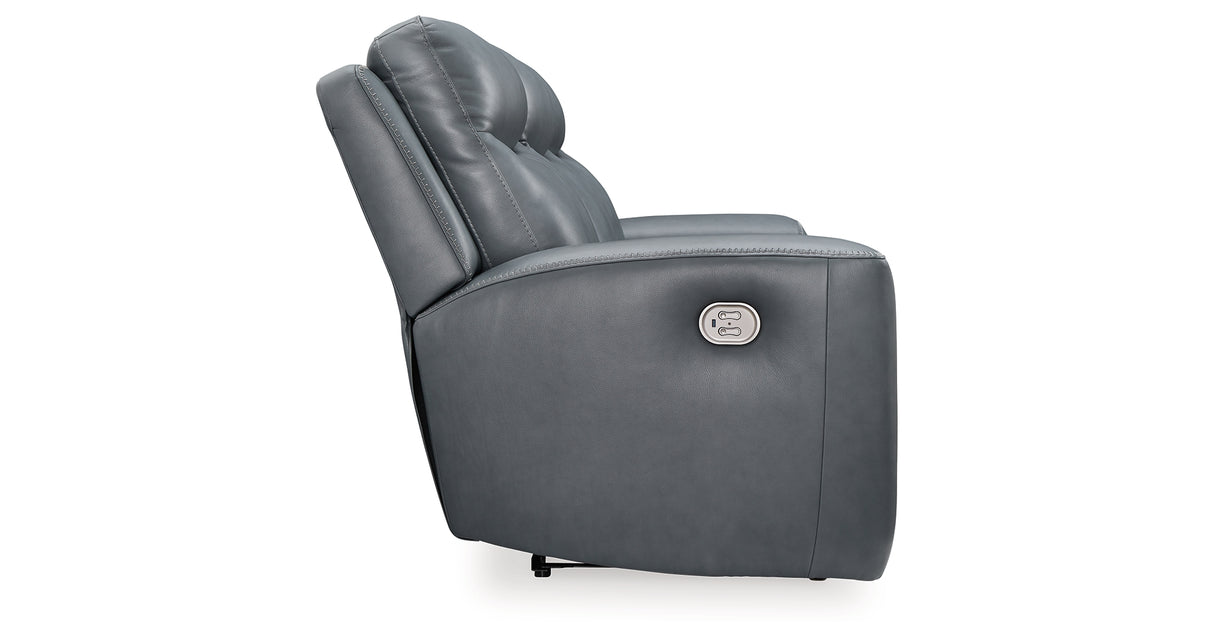 Mindanao Steel Power Reclining Sofa from Ashley - Luna Furniture