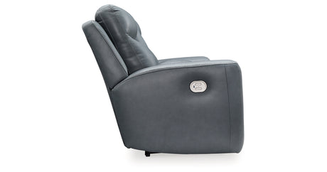 Mindanao Steel Power Reclining Loveseat with Console from Ashley Furniture - Luna Furniture