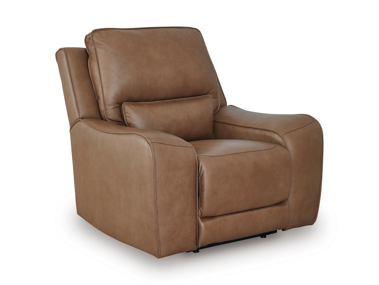 DeepWakes Caramel Power Recliner from Ashley - Luna Furniture