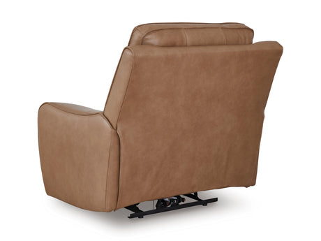 DeepWakes Caramel Power Recliner from Ashley - Luna Furniture