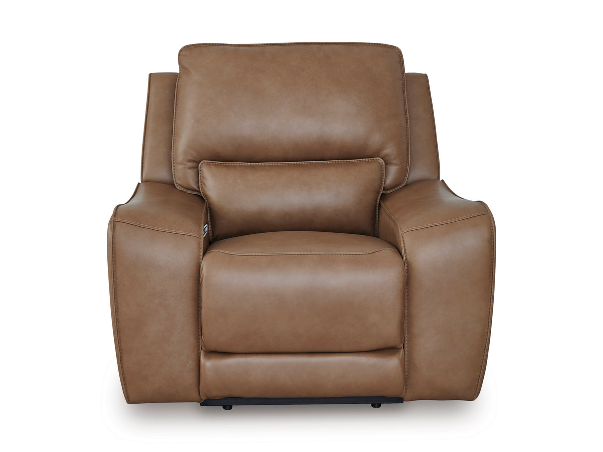 DeepWakes Caramel Power Recliner from Ashley - Luna Furniture