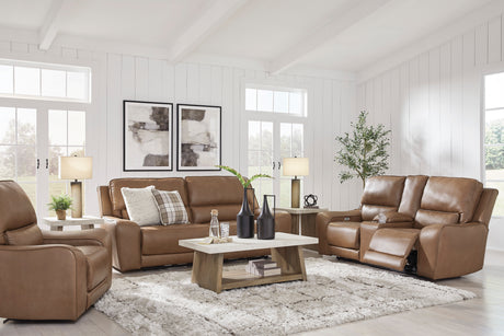 DeepWakes Caramel Power Reclining Living Room Set from Ashley - Luna Furniture
