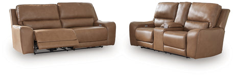 DeepWakes Sofa and Loveseat in Caramel from Ashley - Luna Furniture
