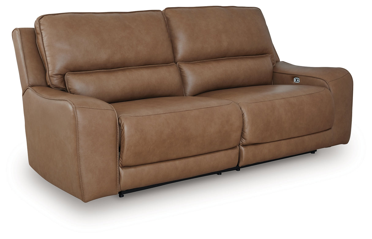 DeepWakes Caramel Power Reclining Sofa from Ashley - Luna Furniture