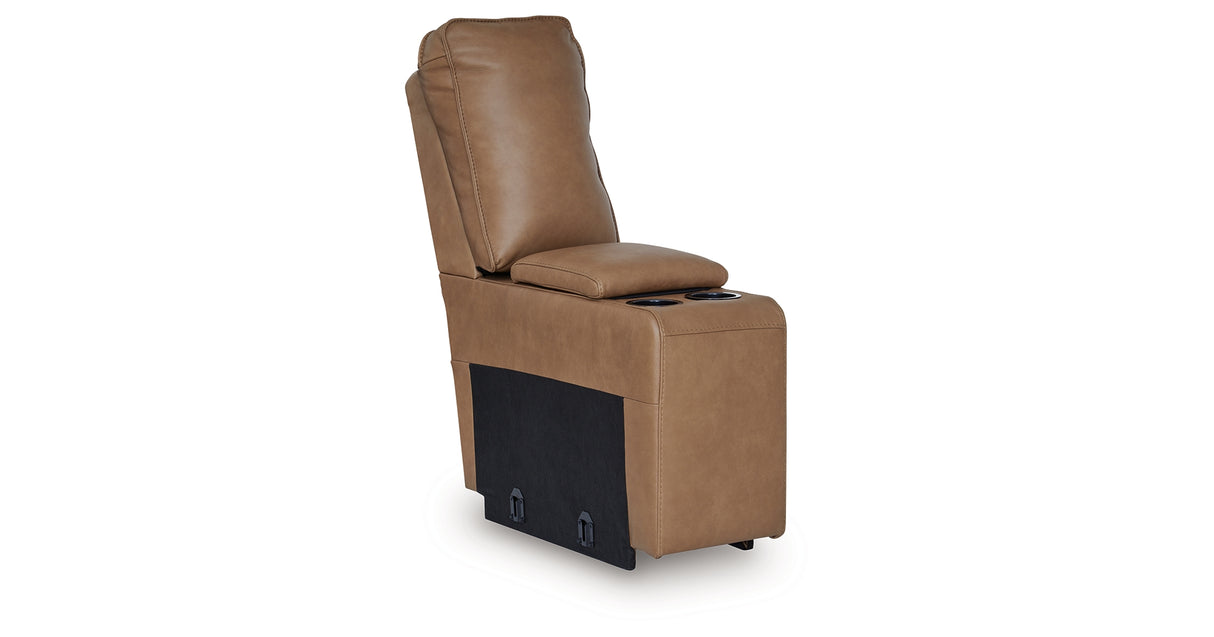 DeepWakes Caramel Console with Storage from Ashley Furniture - Luna Furniture