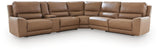 DeepWakes Caramel 6-Piece Power Reclining Sectional from Ashley - Luna Furniture