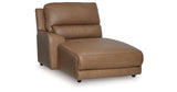 DeepWakes Caramel Left-Arm Facing Press Back Power Chaise from Ashley Furniture - Luna Furniture