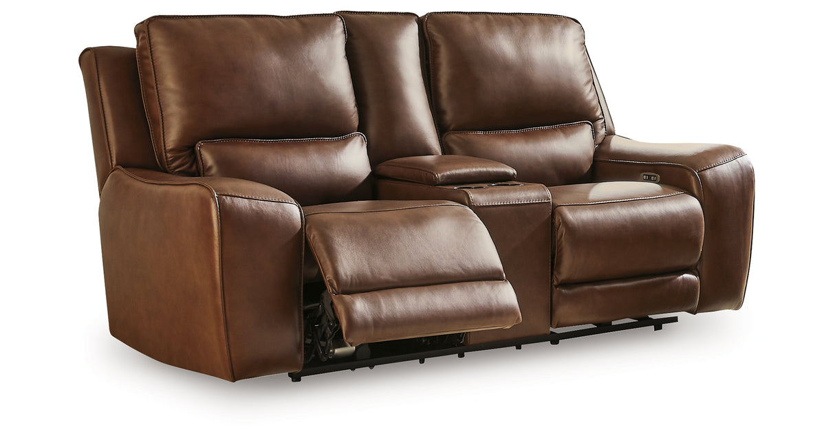 DeepWakes Canyon Power Reclining Loveseat with Console from Ashley - Luna Furniture