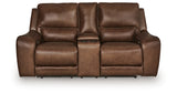 DeepWakes Canyon Power Reclining Loveseat with Console from Ashley - Luna Furniture