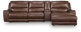 DeepWakes Canyon 4-Piece Reclining Sectional with Chaise and Storage Console from Ashley - Luna Furniture