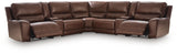 DeepWakes Canyon 7-Piece Reclining Sectional with Storage Consoles from Ashley - Luna Furniture