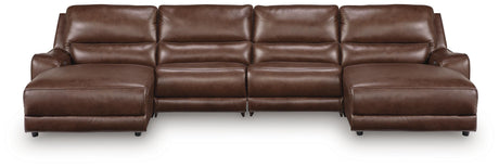 DeepWakes Canyon 4-Piece Reclining Sectional with Double Chaise from Ashley - Luna Furniture