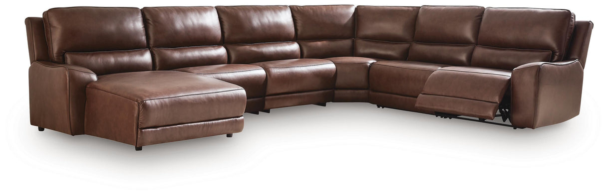 DeepWakes Canyon 6-Piece Reclining Sectional with Chaise from Ashley - Luna Furniture