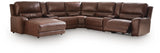 DeepWakes Canyon 7-Piece Reclining Sectional with Chaise and Storage Consoles from Ashley - Luna Furniture