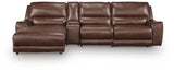 DeepWakes Canyon 4-Piece Reclining Sectional with Chaise and Storage Console from Ashley - Luna Furniture