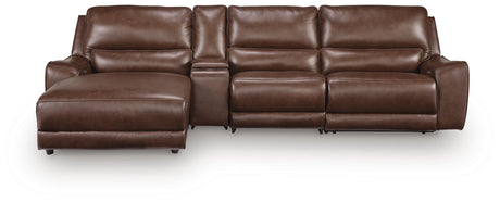 DeepWakes Canyon 4-Piece Reclining Sectional with Chaise and Storage Console from Ashley - Luna Furniture