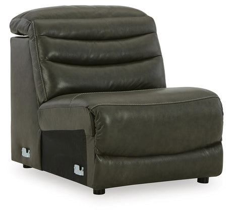 Center Line Dark Gray Armless Chair from Ashley - Luna Furniture
