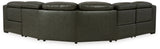 Center Line Dark Gray 5-Piece Power Reclining Sectional from Ashley Furniture - Luna Furniture