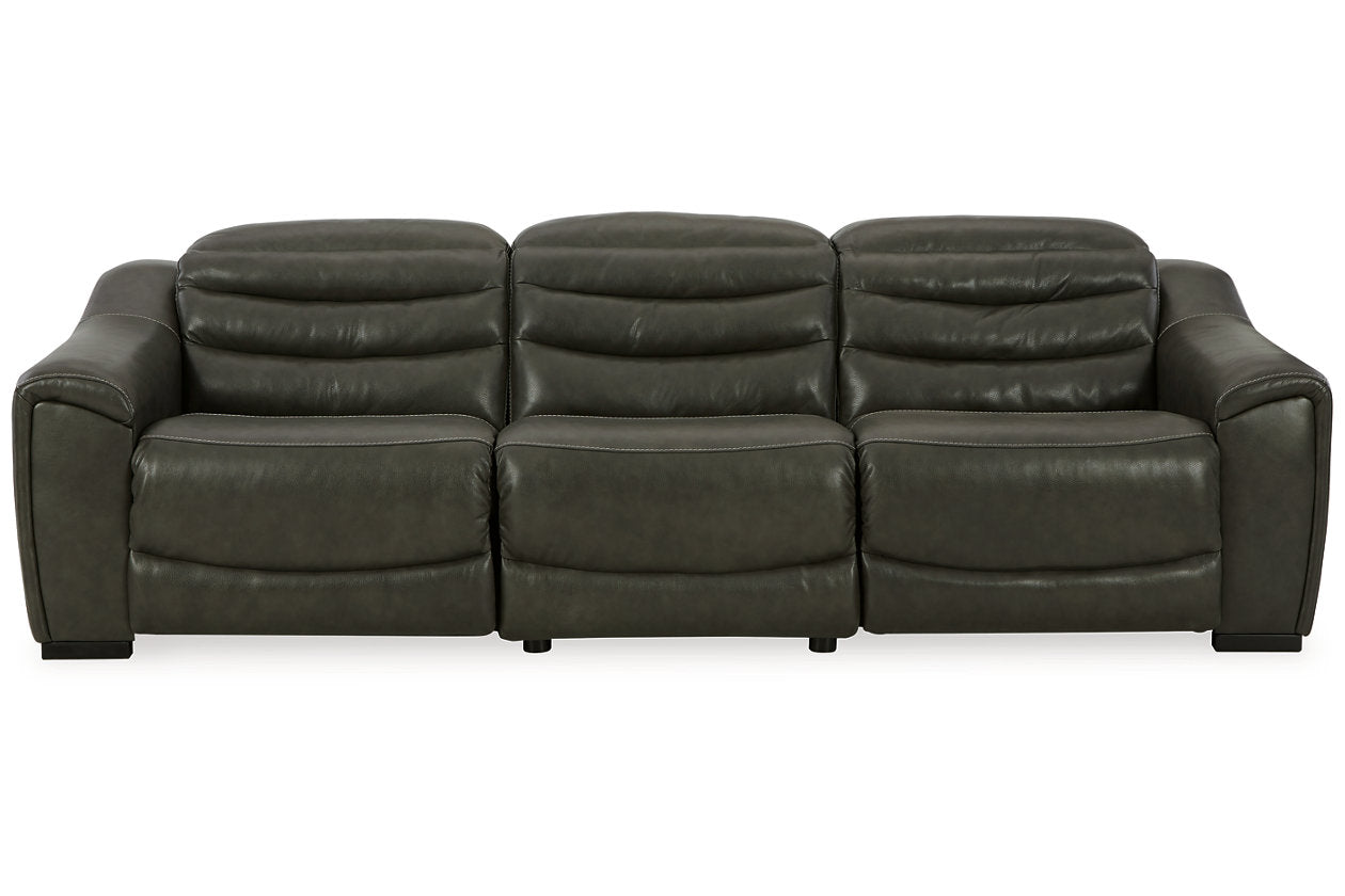 Center Line Dark Gray 3-Piece Power Reclining Sectional Sofa from Ashley - Luna Furniture